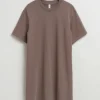 Online & Other Stories Robe T-shirt Midi Ample Marron