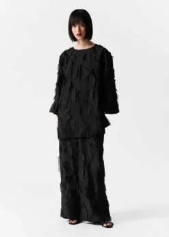 Cheap & Other Stories Robe-tunique Courte à Franges Noir