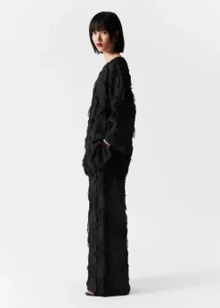 Cheap & Other Stories Robe-tunique Courte à Franges Noir