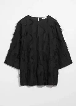 Cheap & Other Stories Robe-tunique Courte à Franges Noir
