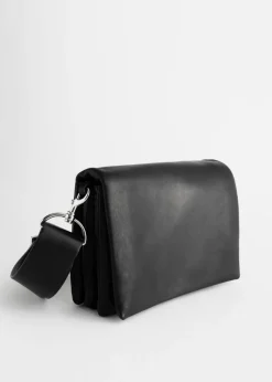 Discount & Other Stories Sac à Bandoulière En Cuir Sans Chrome Noir