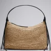 Outlet & Other Stories Sac En Paille à Détails En Cuir Beige