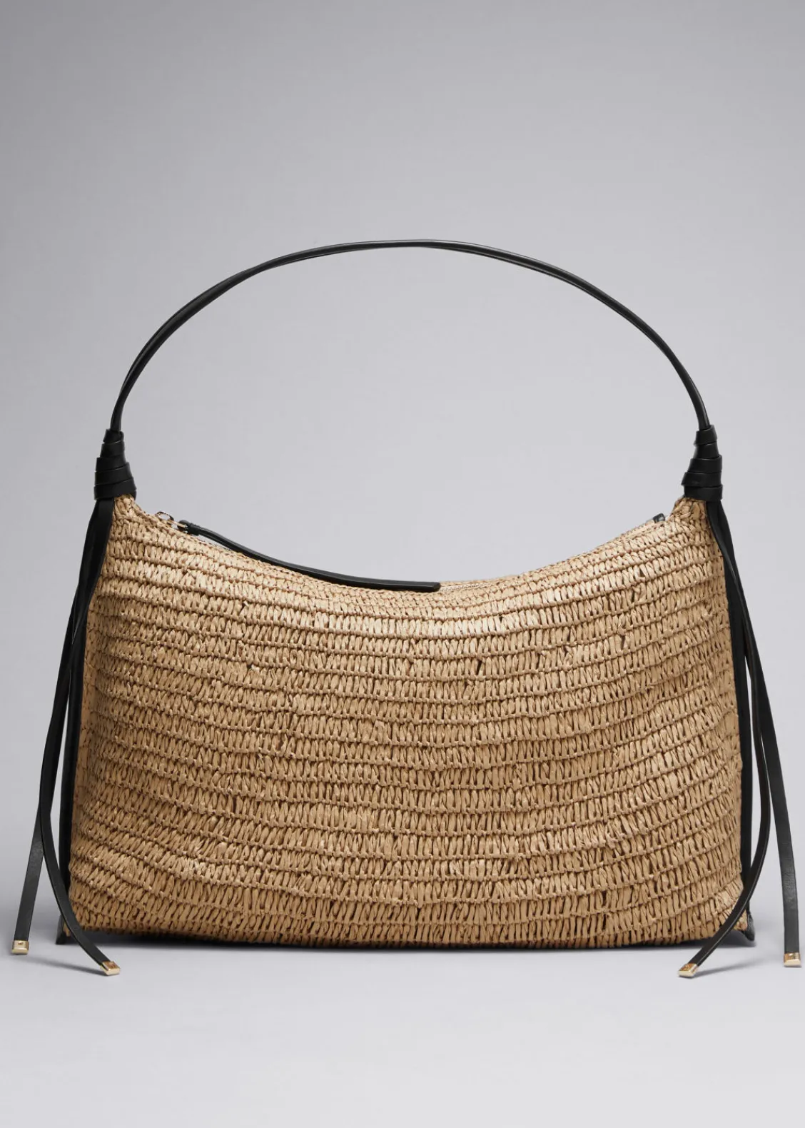 Outlet & Other Stories Sac En Paille à Détails En Cuir Beige