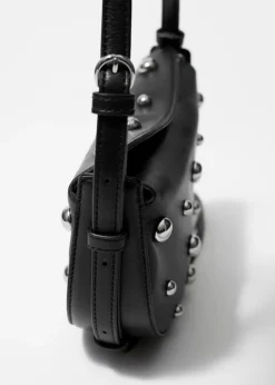 Store & Other Stories Sac Porté épaule En Cuir Clouté Black