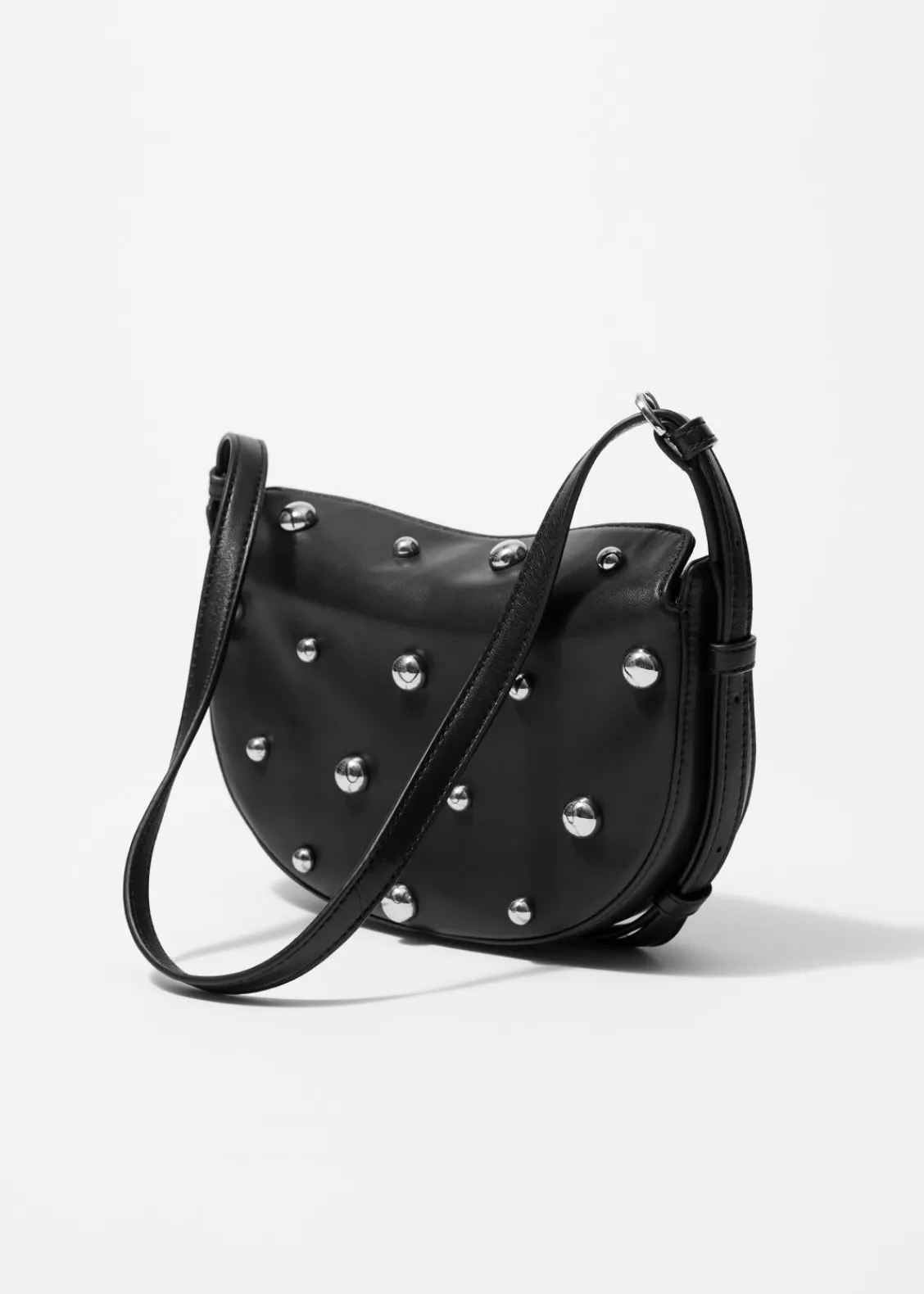 Store & Other Stories Sac Porté épaule En Cuir Clouté Black