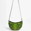 New & Other Stories Sac Porté épaule En Cuir Effet Serpent Vert