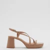 Discount & Other Stories Sandales à Brides En Cuir Beige