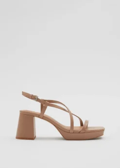 Discount & Other Stories Sandales à Brides En Cuir Beige