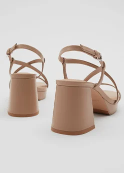 Discount & Other Stories Sandales à Brides En Cuir Beige