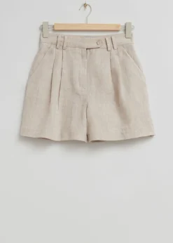 Shop & Other Stories Short Décontracté En Lin Beige