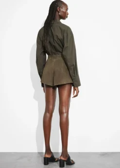 Flash Sale & Other Stories Short En Daim Kaki
