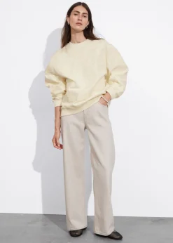 Sale & Other Stories Sweat Fleuri En Jacquard Blanc