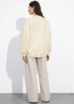 Sale & Other Stories Sweat Fleuri En Jacquard Blanc