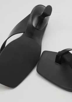 Shop & Other Stories Tongs En Cuir Noir