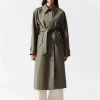 Sale & Other Stories Trench-coat à Boutonnage Simple Kaki