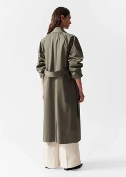 Sale & Other Stories Trench-coat à Boutonnage Simple Kaki