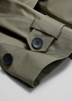 Sale & Other Stories Trench-coat à Boutonnage Simple Kaki