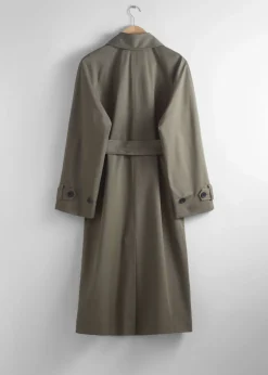 Sale & Other Stories Trench-coat à Boutonnage Simple Kaki