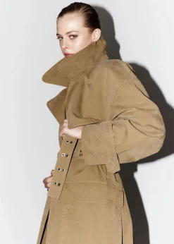 Best Sale & Other Stories Trench-coat à Poches à Rabat Beige foncé