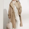 Discount & Other Stories Trench-coat Avec Ceinture à Boucle Beige