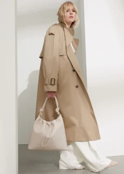 Discount & Other Stories Trench-coat Avec Ceinture à Boucle Beige