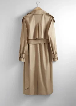 Discount & Other Stories Trench-coat Avec Ceinture à Boucle Beige