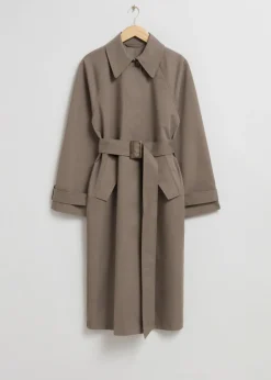 Fashion & Other Stories Trench-coat Décontracté Taupe