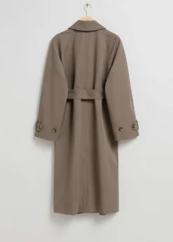 Fashion & Other Stories Trench-coat Décontracté Taupe