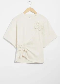 New & Other Stories T-shirt à Motifs Floraux Appliqués