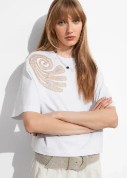 Discount & Other Stories T-shirt Brodé Blanc