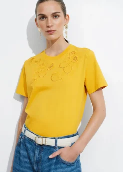 Best Sale & Other Stories T-shirt Brodé Avec Citrons Jaune