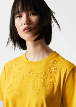 Best Sale & Other Stories T-shirt Brodé Avec Citrons Jaune