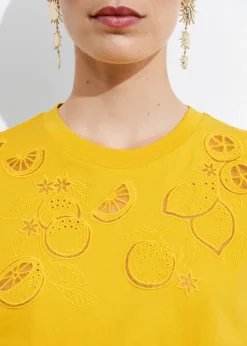 Best Sale & Other Stories T-shirt Brodé Avec Citrons Jaune