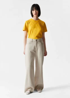 Best Sale & Other Stories T-shirt Brodé Avec Citrons Jaune