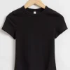 Online & Other Stories T-shirt Court Côtelé