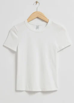 Online & Other Stories T-shirt Court Côtelé