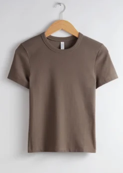 Online & Other Stories T-shirt Court Côtelé