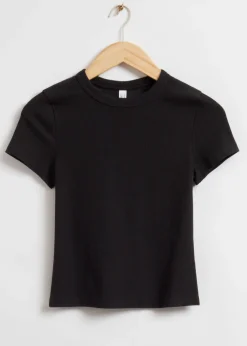 Store & Other Stories T-shirt Court Côtelé