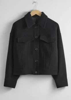 Clearance & Other Stories Veste à Col En Laine Mélangée