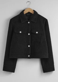 Hot & Other Stories Veste Bouclée Boutonnée Noir