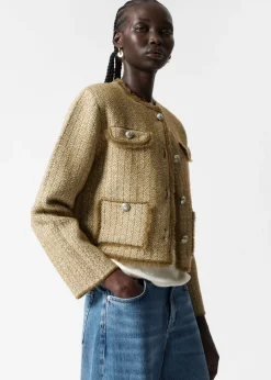 Hot & Other Stories Veste Boutonnée En Tweed Tweed beige
