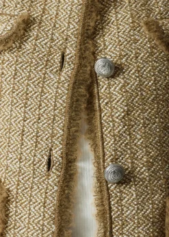 Hot & Other Stories Veste Boutonnée En Tweed Tweed beige