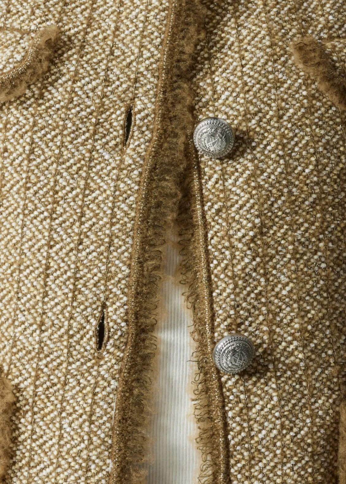 Hot & Other Stories Veste Boutonnée En Tweed Tweed beige