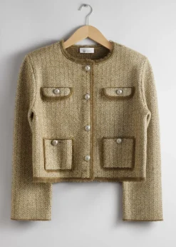 Hot & Other Stories Veste Boutonnée En Tweed Tweed beige