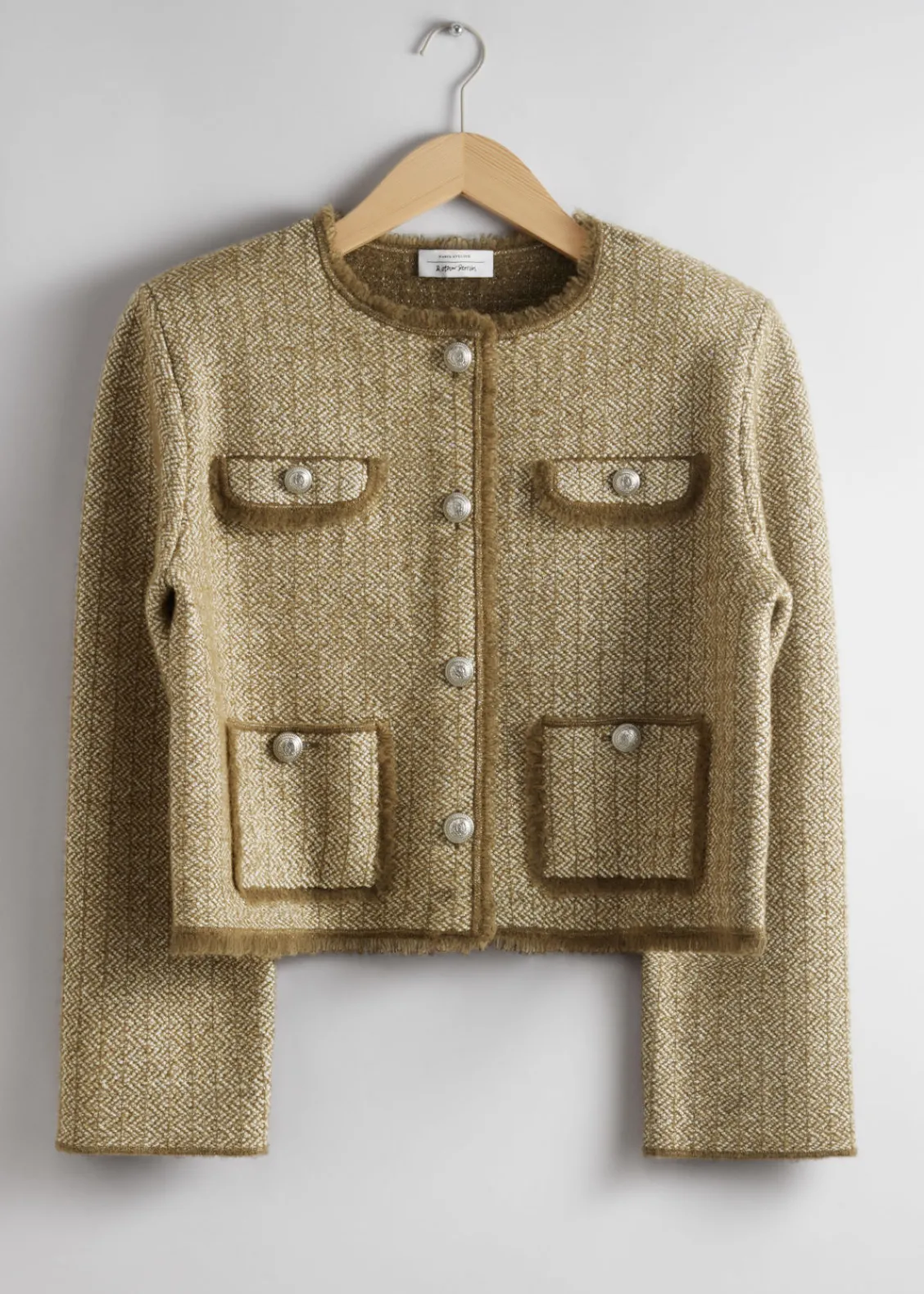 Hot & Other Stories Veste Boutonnée En Tweed Tweed beige