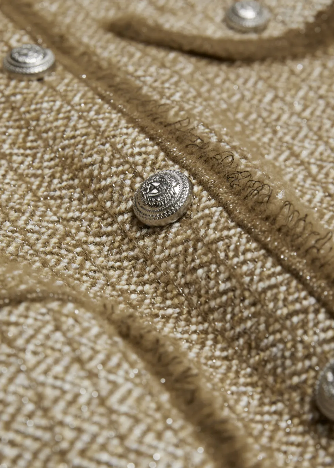 Hot & Other Stories Veste Boutonnée En Tweed Tweed beige