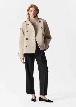 Outlet & Other Stories Veste En Laine à Double Boutonnage Beige clair