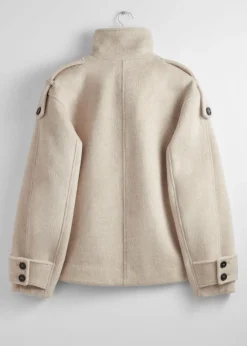 Outlet & Other Stories Veste En Laine à Double Boutonnage Beige clair
