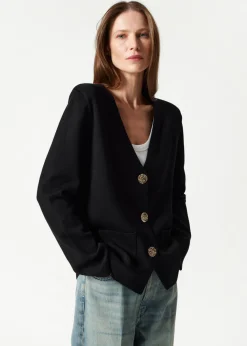 Online & Other Stories Veste En Maille à Boutons Dorés Noir
