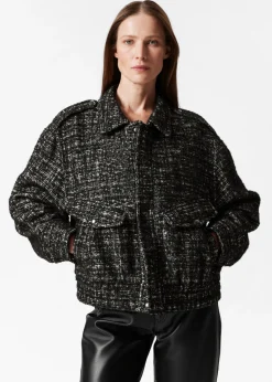 Store & Other Stories Veste En Tweed Tweed noir